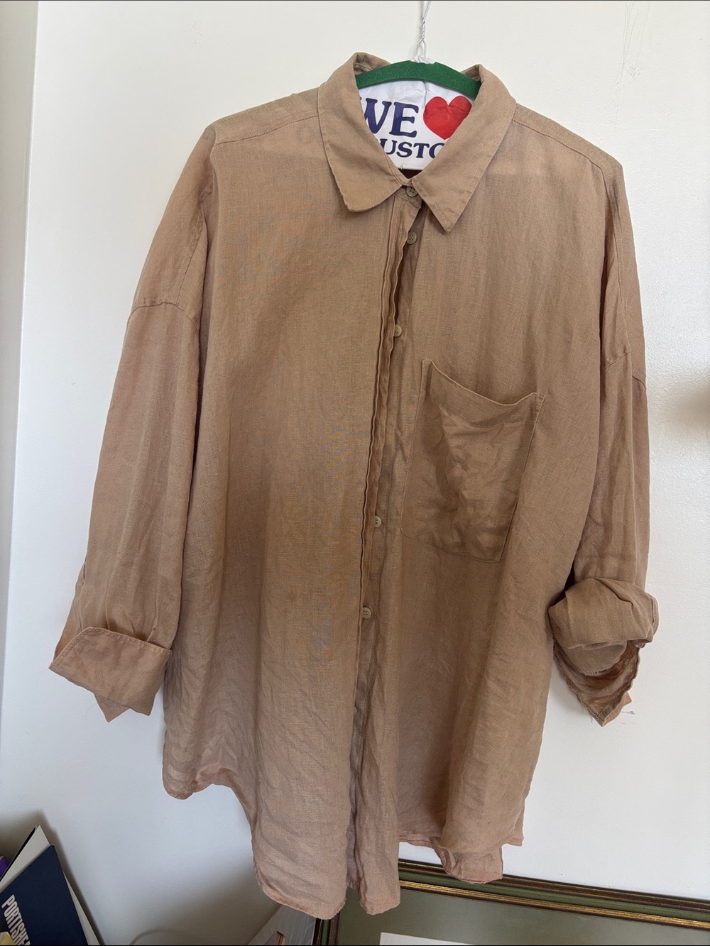 Zara Tan Button-Down Shirt
